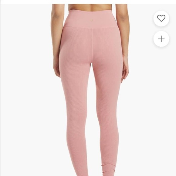 Spiritual Gangster Size M/L Metta Ribbed High Waist Seamless Leggings Pink Rose - Picture 5 of 10